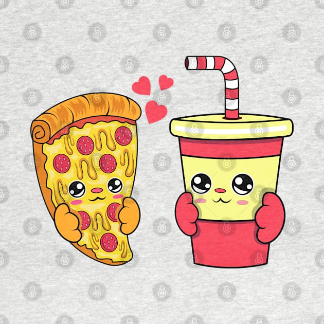 All i need is pizza and soda butter, Kawaii pizza and soda butter. by JS ARTE